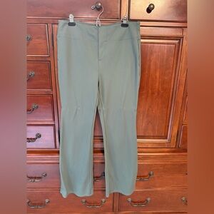HALARA Flex High Waisted Back Side Pocket Slight Flare Work Pant XL - sage color